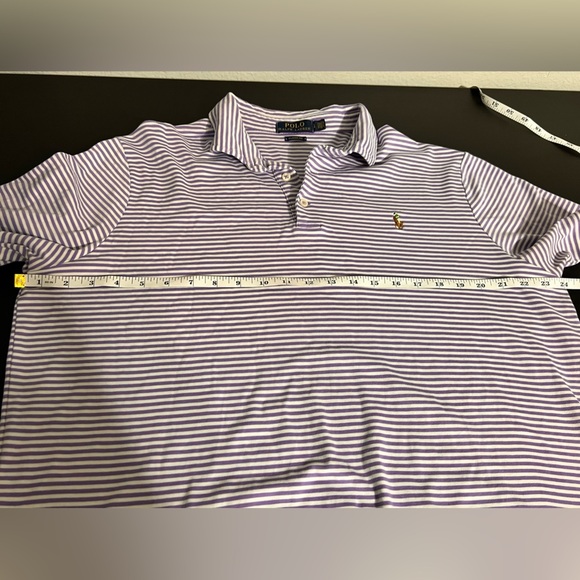 Polo Ralph Lauren Golf Polo Classic Fit Striped Short Sleeve Mens Sz Large - Picture 3 of 5